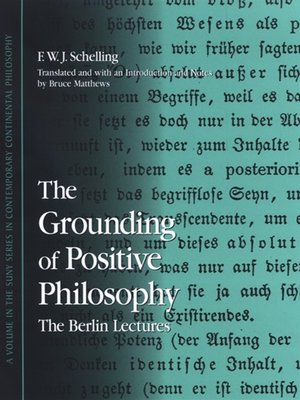 cover image of The Grounding of Positive Philosophy
